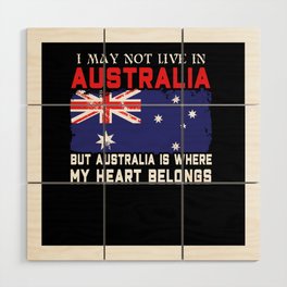 Australia Heart Belongs Australian Australia Day Wood Wall Art