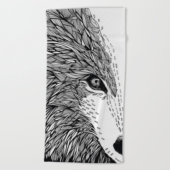 wolf like me Beach Towel