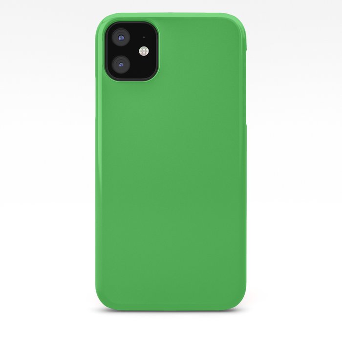 Solid Bright Kelly Green Color iPhone Case