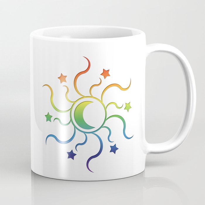 Sun, moon, stars and rainbow Coffee Mug