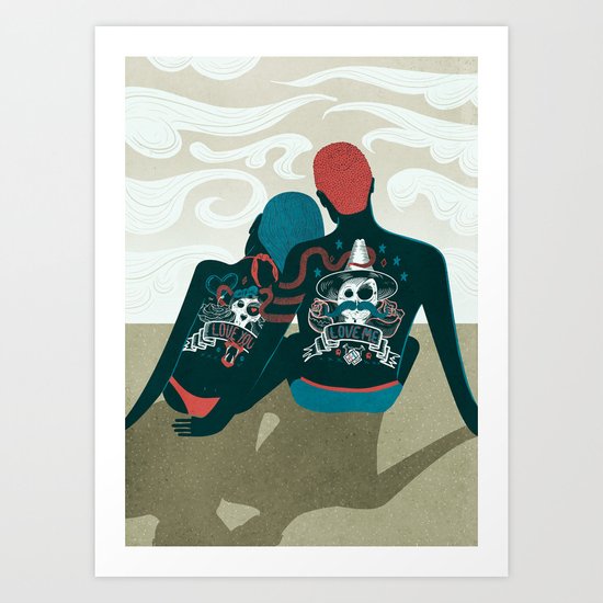 Love You / Love Me - Us and Them Art Print