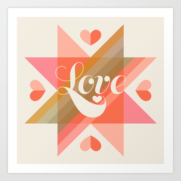 Love | Peach Fuzz Art Print