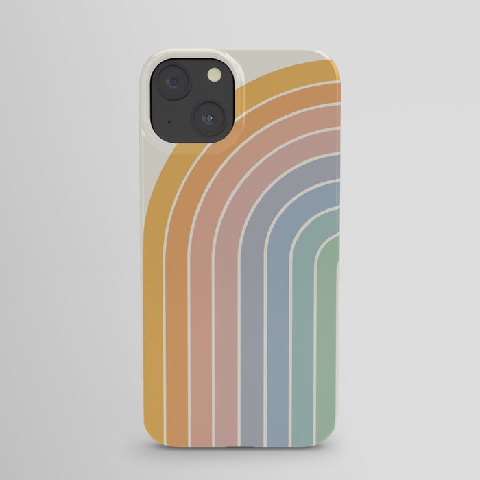 Gradient Arch XIII Retro Mid Century Modern Rainbow iPhone Case