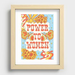 Power to women Recessed Framed Print