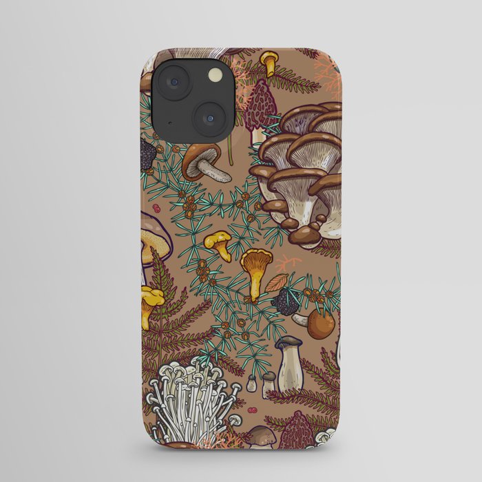 Beige mushroom forest iPhone Case