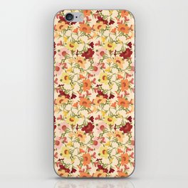 autumnal yellow orange red floral evening primrose flower meaning youth and renewal  iPhone Skin