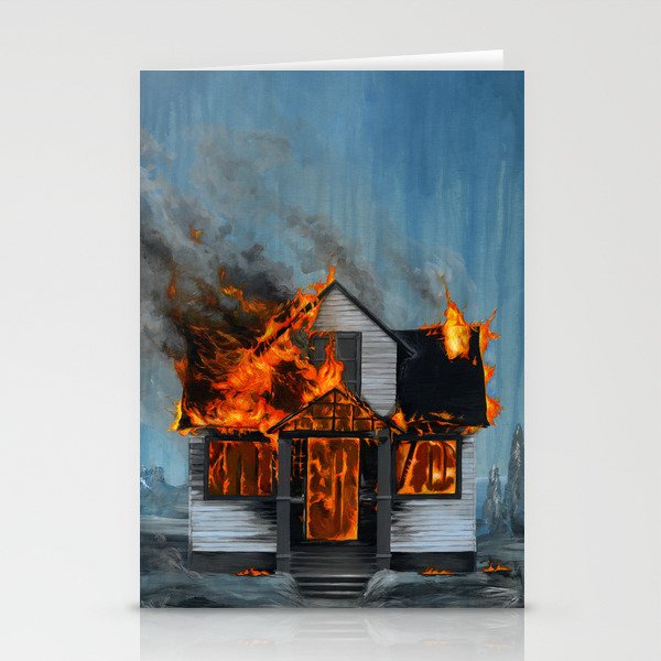 House on Fire Stationery Cards
