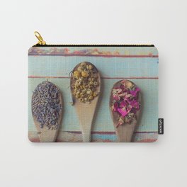 Three Beauties, Floral and Wooden Spoon Carry-All Pouch