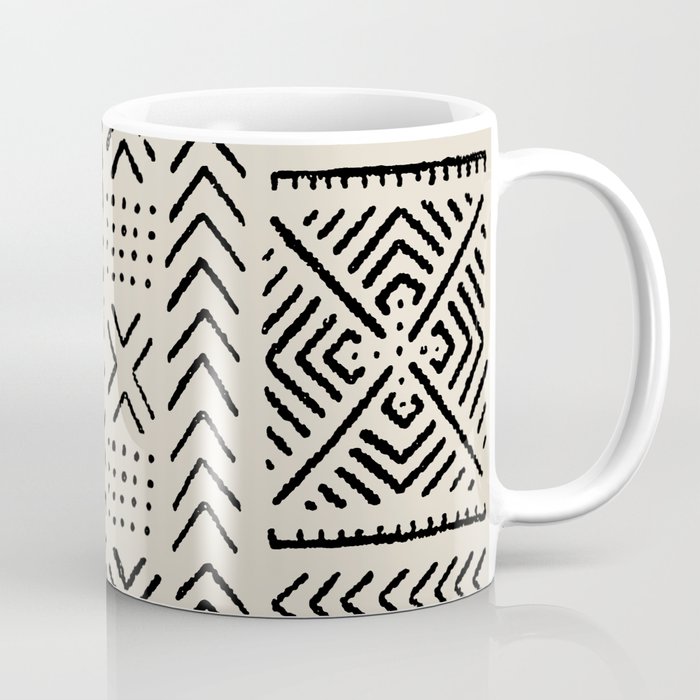Line Mud Cloth // Bone Coffee Mug