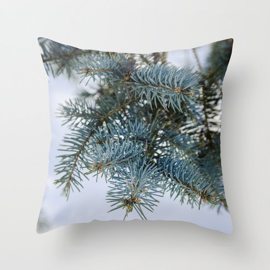 Blue Spruce Throw Pillow