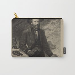 U.S. Grant in the trenches before Vicksburg, Vintage Print Carry-All Pouch | Man, Poster, Retro, Painting, History, Vintage, Classic, Antique, Design, Engraving 
