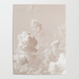 Light Academia Aesthetic white clouds Poster