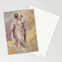 Saint Joseph with the Child  Stationery Card