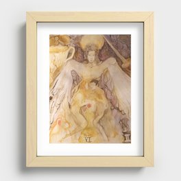 Lovers in gold and purple Recessed Framed Print
