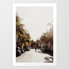 Palmtree Streets of Miami Beach - Travel Photography Art Print