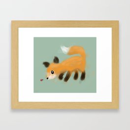 Cute Fall Fox Framed Art Print