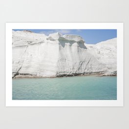 Sarakiniko Beach - White Cliff Art Print