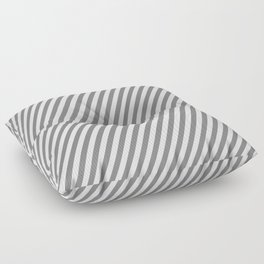 [ Thumbnail: White and Gray Colored Lined Pattern Floor Pillow ]