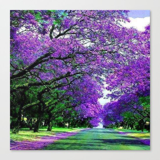 purple flowers Canvas Print