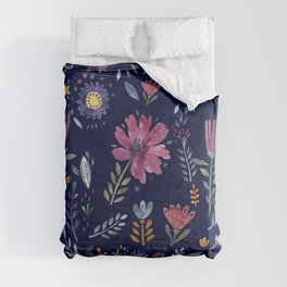 Watercolor Flowers Comforter