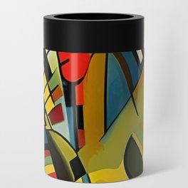 Kandinsky Style Shape Composition Can Cooler