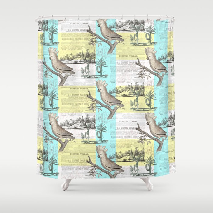 Tropical Dream Cockatoo Shower Curtain