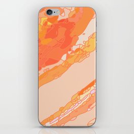 Orange Lava Earth Rocky Layers Abstract Artwork iPhone Skin