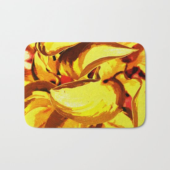 Sunset Foliage Abstract Bath Mat