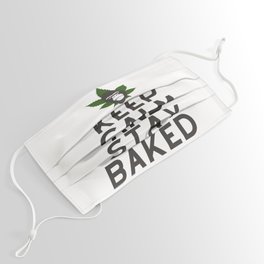 Keep Calm And Stay Baked Gorilla Weed Strain Design Face Mask