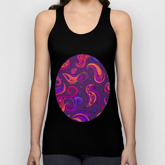 Indian Paisley Pattern 02 Unisex Tank Top