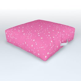 Hot Pink Constellations Outdoor Floor Cushion