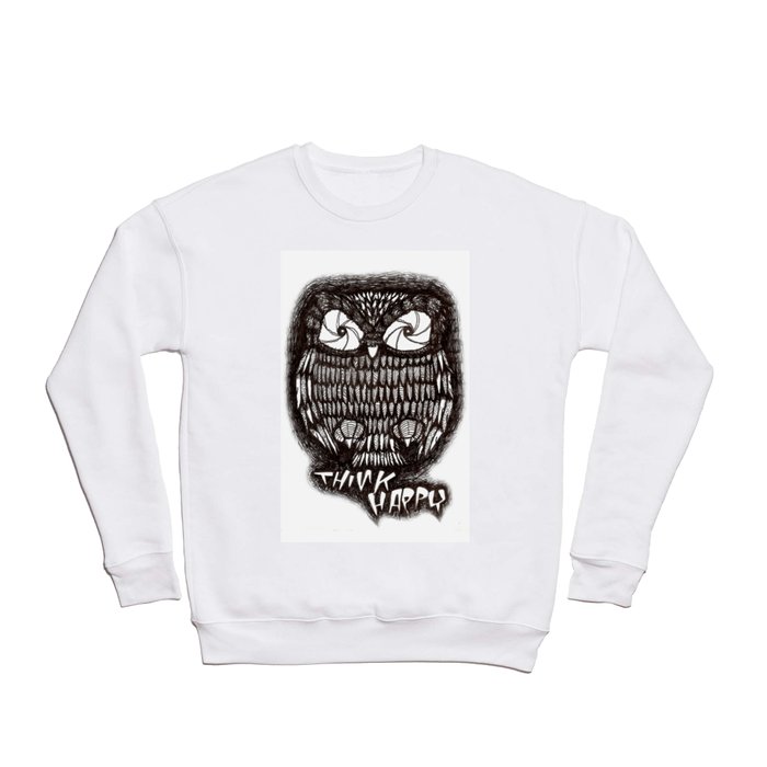 'Think Happy Owl' Crewneck Sweatshirt