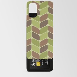 Vintage Diagonal Rectangles Green Brown Android Card Case
