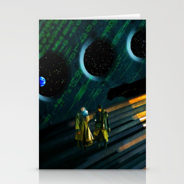 Explorers Spaceship and Panther Stationery Cards