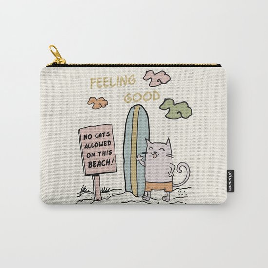 Cat on the beach Carry-All Pouch