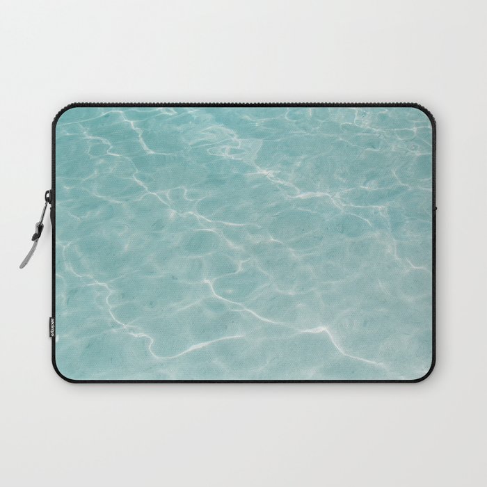 Crystal Clear Soft Turquoise Ocean Dream #1 #wall #art #society6 Laptop Sleeve