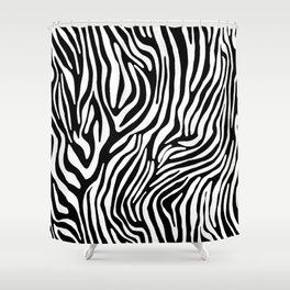Animal print. Zebra/Tiger ornament. Seamless pattern. Shower Curtain