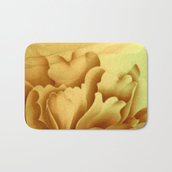 peach veiled flower Bath Mat