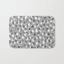 Abstract black and white Bath Mat