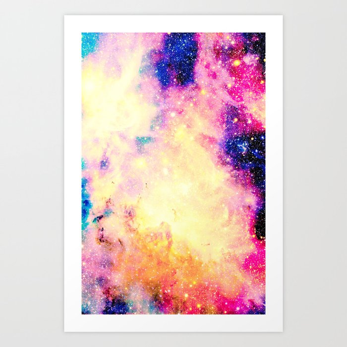 Galaxy: Carina Nebula Colorful Art Print