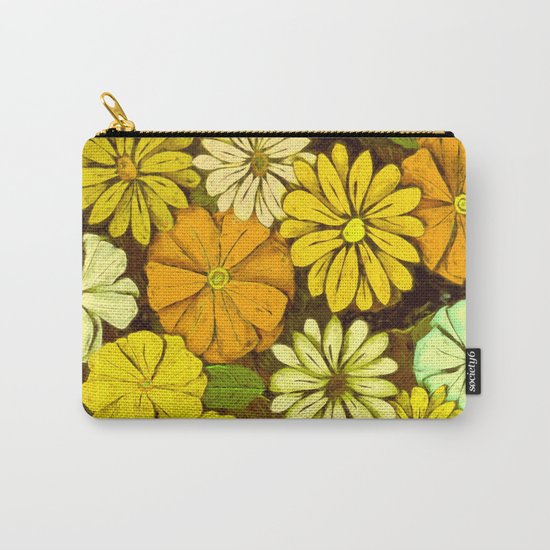 Abstract #417 Flower Power #5 Mellow Yellow Carry-All Pouch