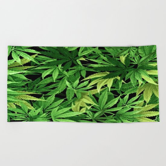 Cannabis Beach Towel