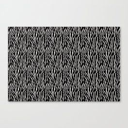 Black and Pale Pink Tiger Stripes Pattern Pairs DE 2022 Popular Color Crystal Clear DE6008 Canvas Print
