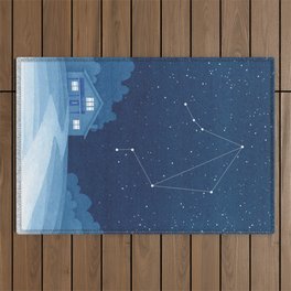 Libra Constellation, house Outdoor Rug