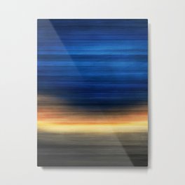 Color Stripes no. 07 Metal Print | Sunburst, Twilight, Colorful, Geometric, Navyblue, Graphicdesign, Midcentury, Burning, Abstractstripes, Abstract 