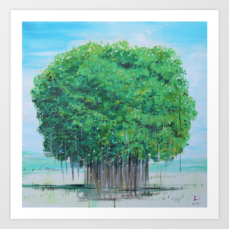 Th Banyan Tree Art Print By Lilyiris Society6