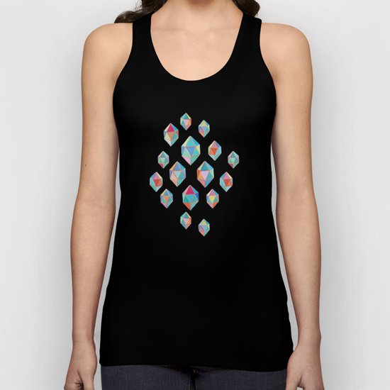 Floating Gems - a pattern of painted polygonal shapes Unisex Tank Top