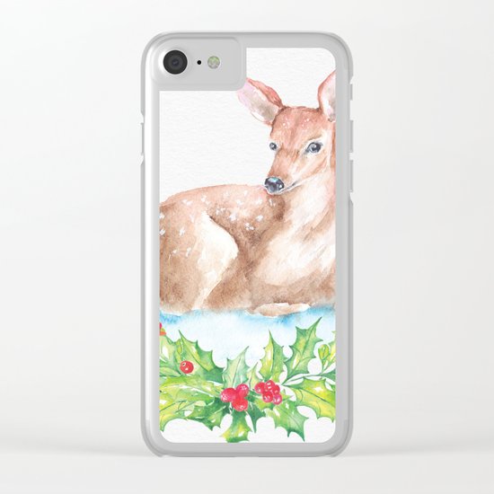 Winter animal #15 Clear iPhone Case