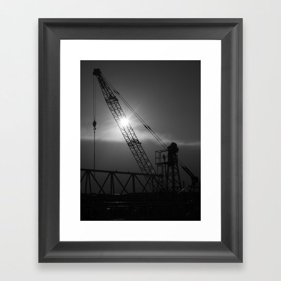 crane spotting... Framed Art Print