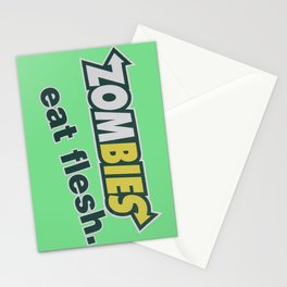Zombie Eat flesh Stationery Cards